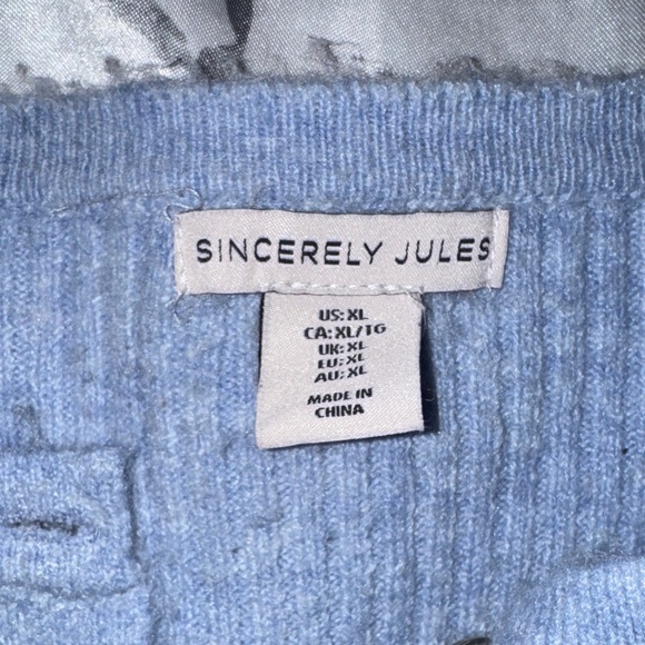 Sincerely Jules Blue Ribbed Cardigan - Picture 2 of 3